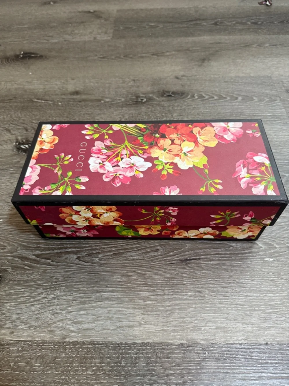 Gucci Floral Empty Shoe Box w/ Dust Bags Pink Blooms Luxury Packaging Decor